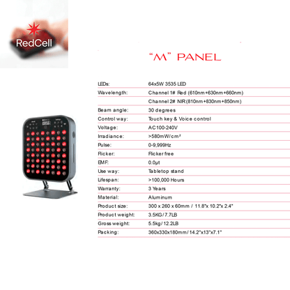 PANEL LUZ ROJA PORTATIL-COMPRALO POR ENCARGO ( 30 O 40 DIAS DE ENVIO)