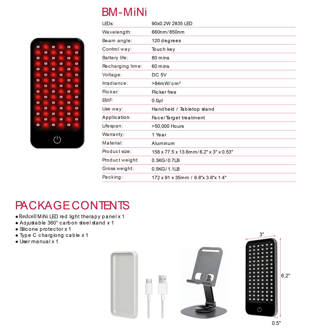 PANEL LUZ ROJA MINI